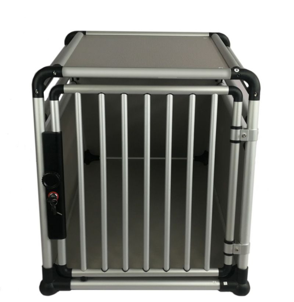 Hunde Transportbox - Hunde Autobox - mit Schloss - Aluminium - 94x68x69 cm