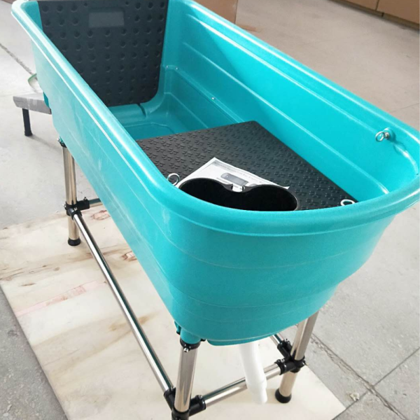 Hundebadewanne - Kunststoff - mit Laufsteg - 60x124x90 cm