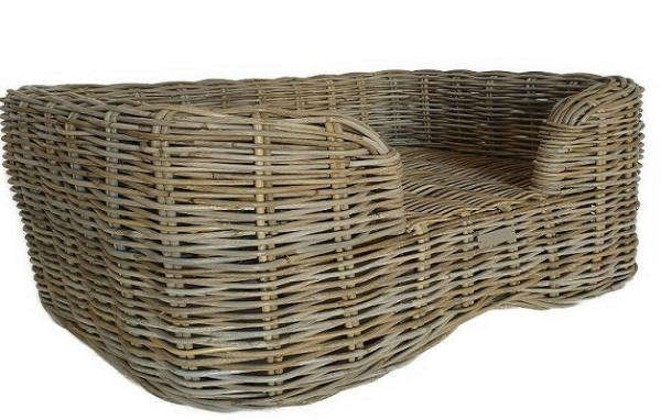 Hundebett - Nachhaltiges Korbgeflecht - 72x52x40 cm