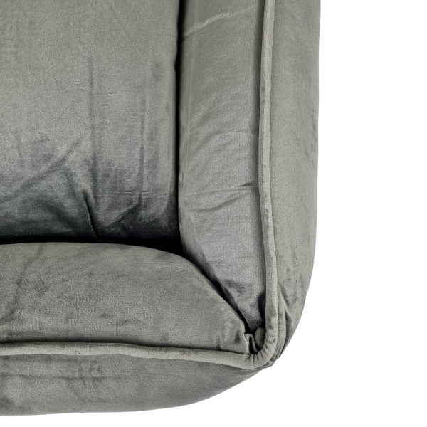 Hundebett - Hundesofa - 61x48 cm - Velour grau
