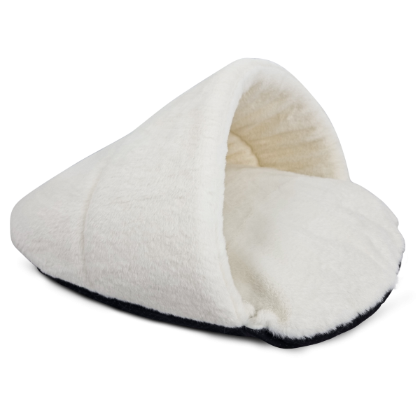 Hundehöhle - Bezug heller Plüsch - maschinenwaschbar - 60 cm