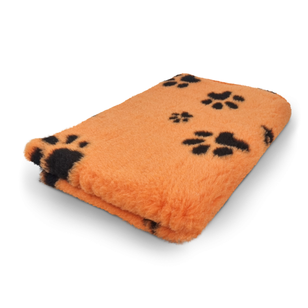 Vet Bed - Hundedecke - hypoallergen - Pfotendruck - fuchsia-weiß - div. Größen