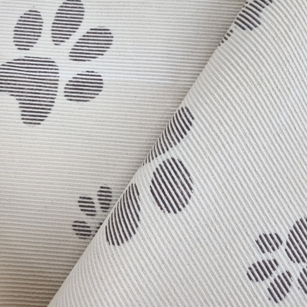 Vet Bed - Hundedecke - hypoallergen - Pfotendruck - creme-braun - div. Größen