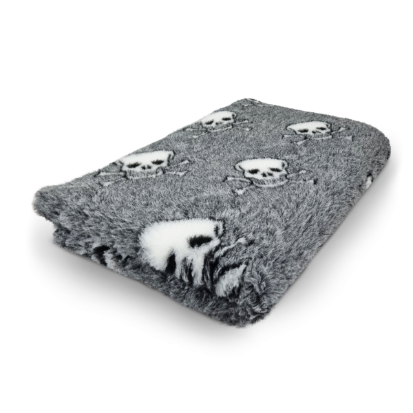 Vet Bed - Hundedecke - hypoallergen - skull grau - div. Größen