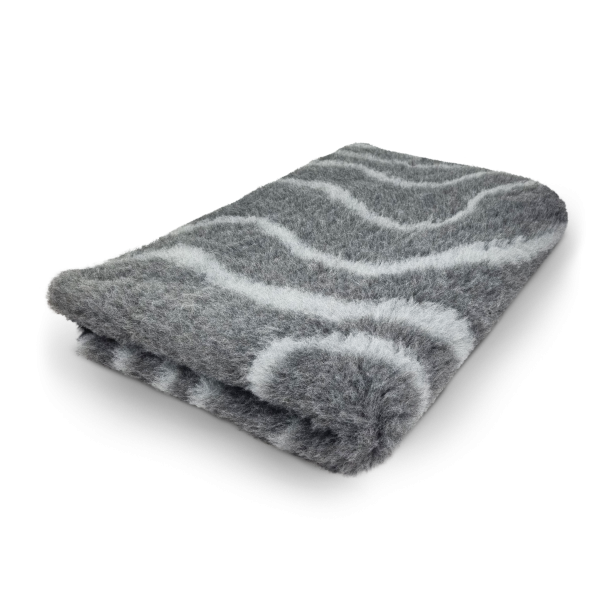 Vet Bed - Hundedecke - hypoallergen - antirutsch - Pfotendruck anthrazit-grau - div. Größen