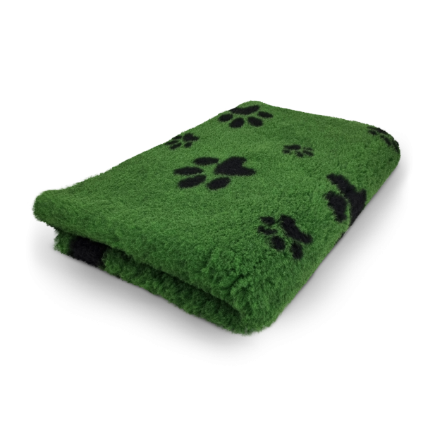 Vet Bed - Hundedecke - hypoallergen - antirutsch - Pfotendruck grün - div. Größen