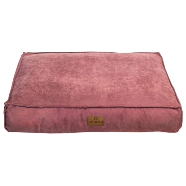 Hundekissen - hochwertiger Velour - altrosa - div. Größen