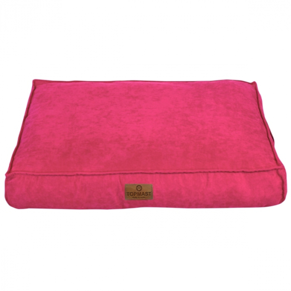 Hundekissen - hochwertiger Velour - fuchsie - div. Größen