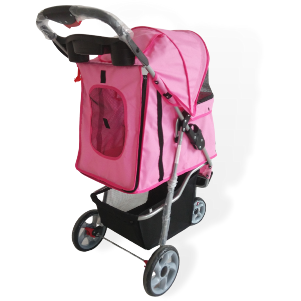 Hundebuggy - 3 Räder - bis 12kg - Rosa