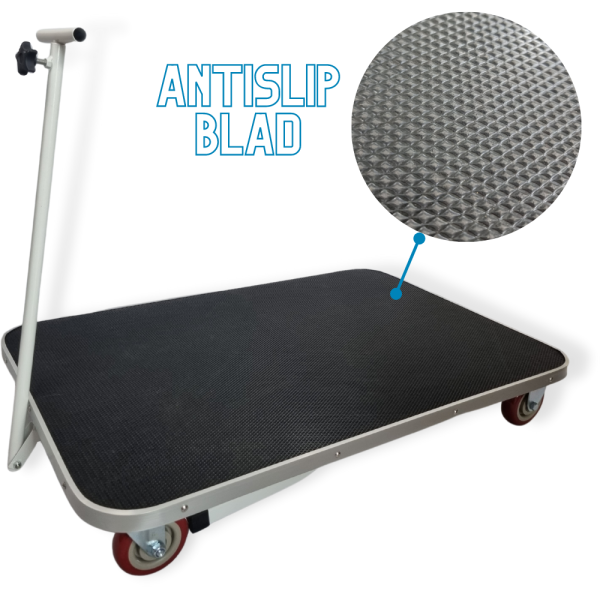 Trimmtisch für Hunde - Trolleyfunktion - 1 Pflegearm - Anti-Rutsch - 91x61x76 cm