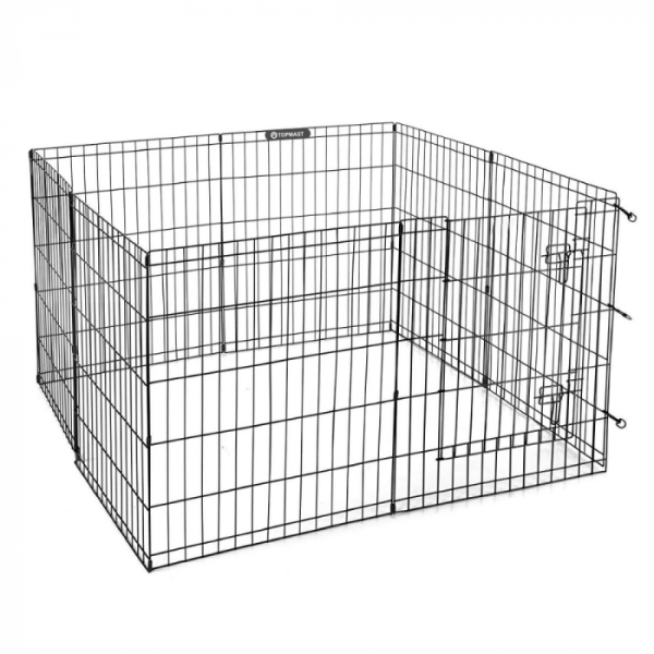 Welpenlaufstall - Metall - schwarz beschichtet - 560 cm - div. Höhen