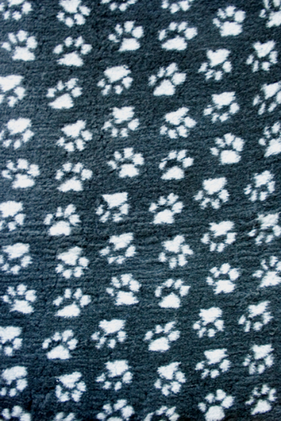 Hundematte Pet Isofloor SX - rutschfest - Pfotendesign schwarz-grau - div. Größen