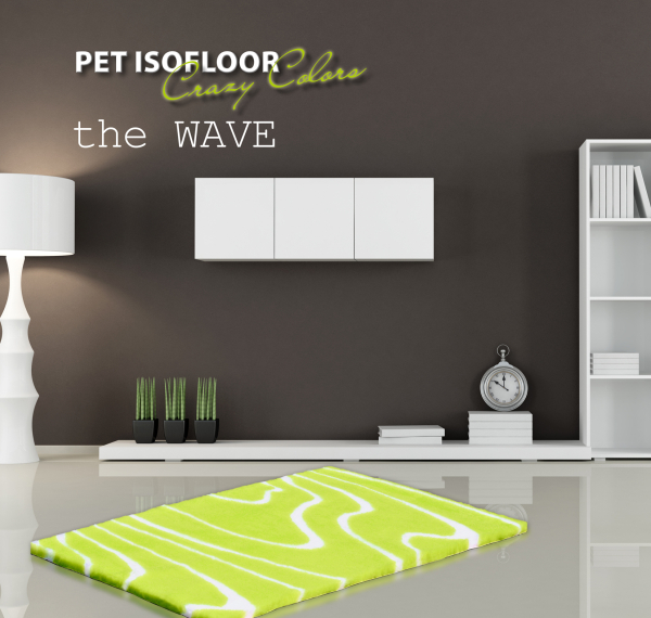 Hundematte Pet Isofloor SX - rutschfest - wave limette - div. Größen