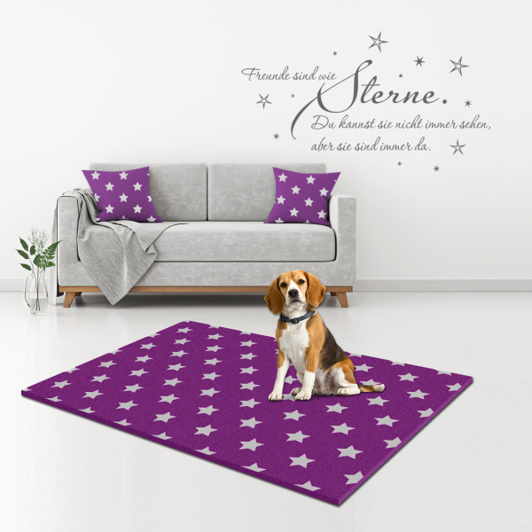 Hundematte Pet Isofloor SX Stars - rutschfest - rhapsody-grau - div. Größen