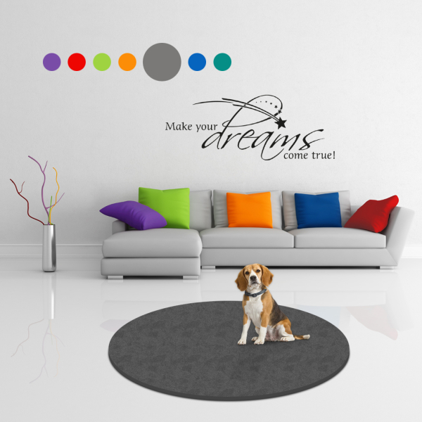 Hundematte Pet Isofloor SX - rutschfestg - Rund - 100 cm - Anthrazit