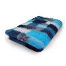 Vet Bed - Hundedecke - 3farbig - hypoallergen - antirutsch - Patchwork - türkis-schwarz-blau - div. Größenz-türkis-weiß - div. Größen