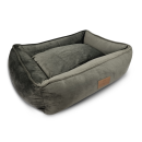 Hundebett - Hundesofa - 61x48 cm - Velour grau